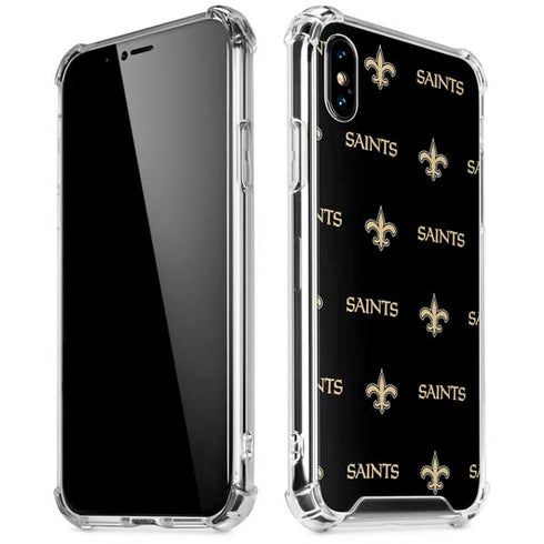 NFL New Orleans Saints Blitz Series iPhone XS Max Clear Case